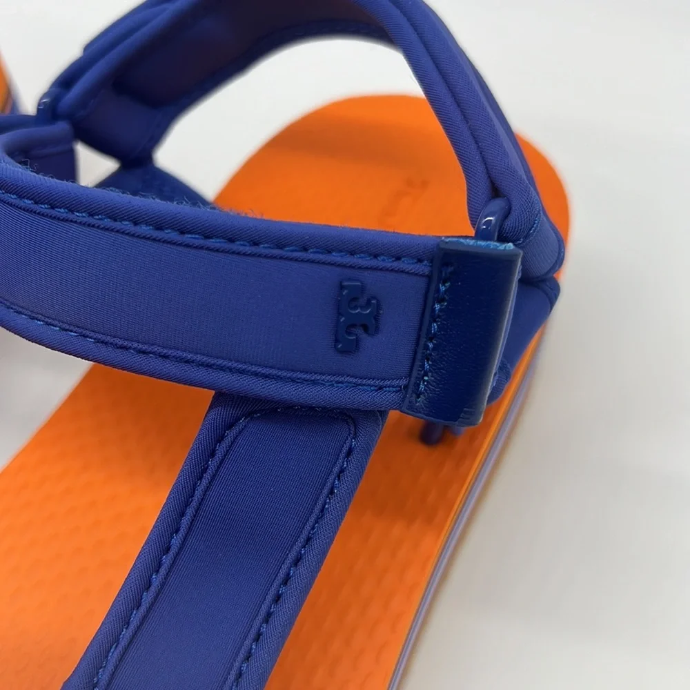 Tory Burch NWB Sport EVA STRAPPY SANDAL Perfect Navy / Chipotle Spice